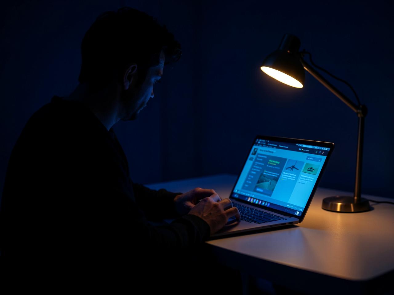 Profissional estudando um curso online da CREAN Media em um notebook